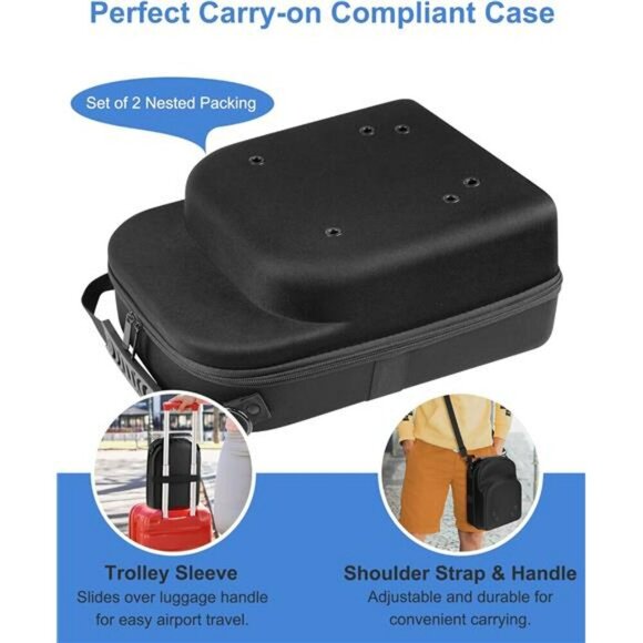 Hard Hat Travel Case Set Baseball Cap Storage Holder with Strap for 10 Hats - Picture 4 of 7